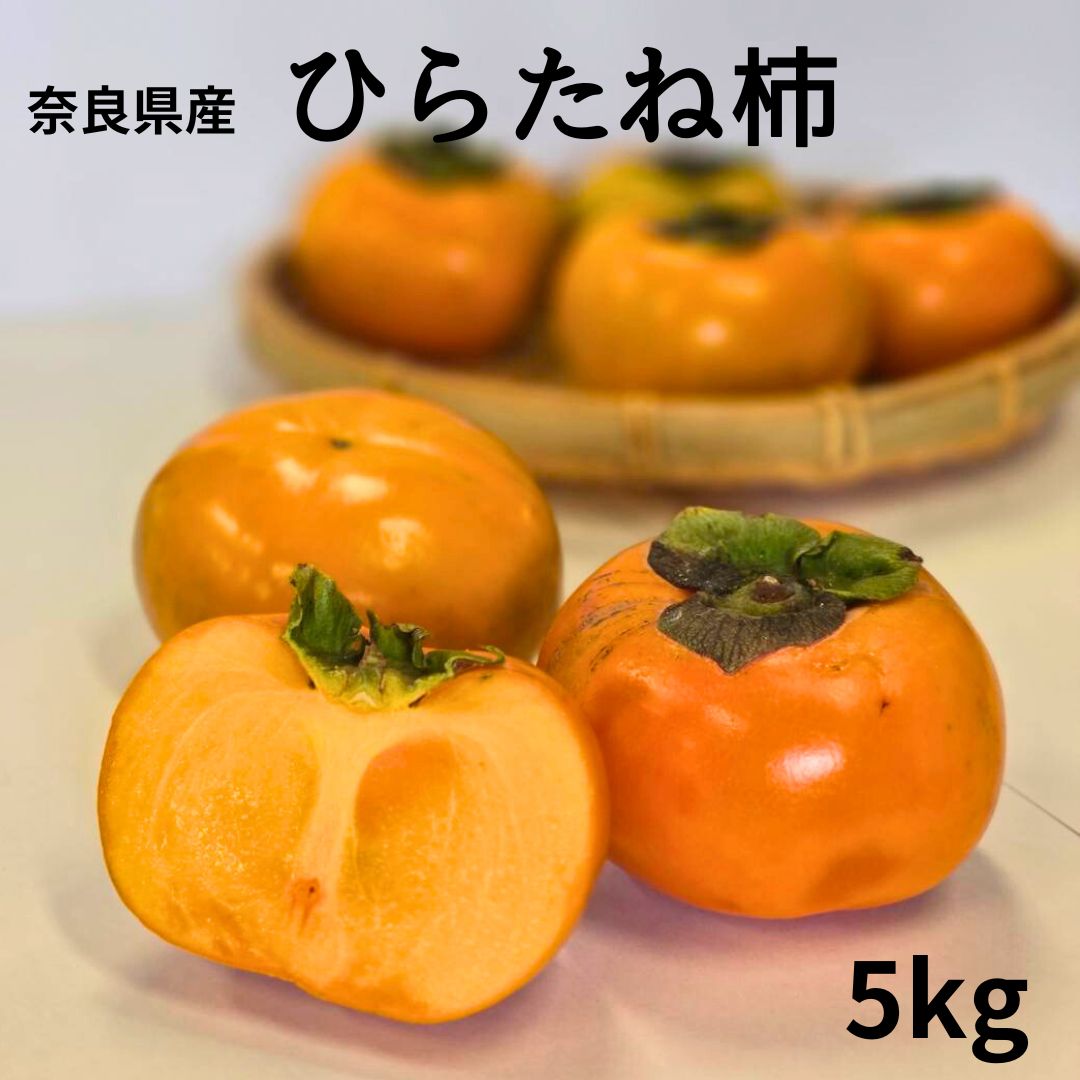 【ふるさと納税】畑中さんの ひらたね柿 種なし柿 種無し 柿 平たね柿 柿 奈良県産5kg カキ ギフト 期間限定 個数限定 秋の味覚 甘い 渋抜き済 30玉ほど