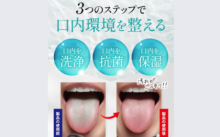 【全3回定期便】 セルフリッシュホワイト 舌磨きジェル ミントフレーバー風味 1本(100g) ＆ 舌磨きブラシ 3本 愛媛県大洲市/Gross Mountain合同会社 歯磨き粉 歯ブラシ 舌磨き 