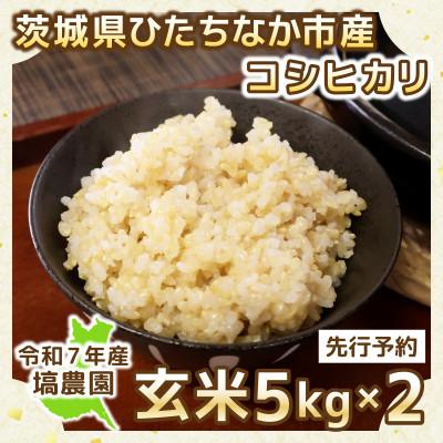 ふるさと納税 ひたちなか市 【先行予約・9月以降順次発送】令和7年ひたちなか市産　コシヒカリ(玄米)　5kg×2袋【計10kg】