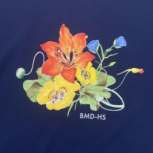 JTTA公認　卓球ユニフォーム【男女兼用(ドライ):150サイズ】フラワー　インディゴ【1667848】