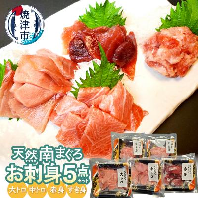 ふるさと納税 焼津市 天然南まぐろ大トロ・中トロ・赤身・すき身　お刺身5点セット(a18-069)