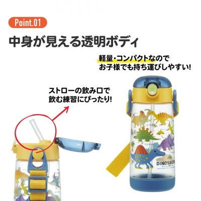ふるさと納税 奈良市 ワンプッシュストローボトル 480ml 【ディノサウルス】 624506 |  | 01