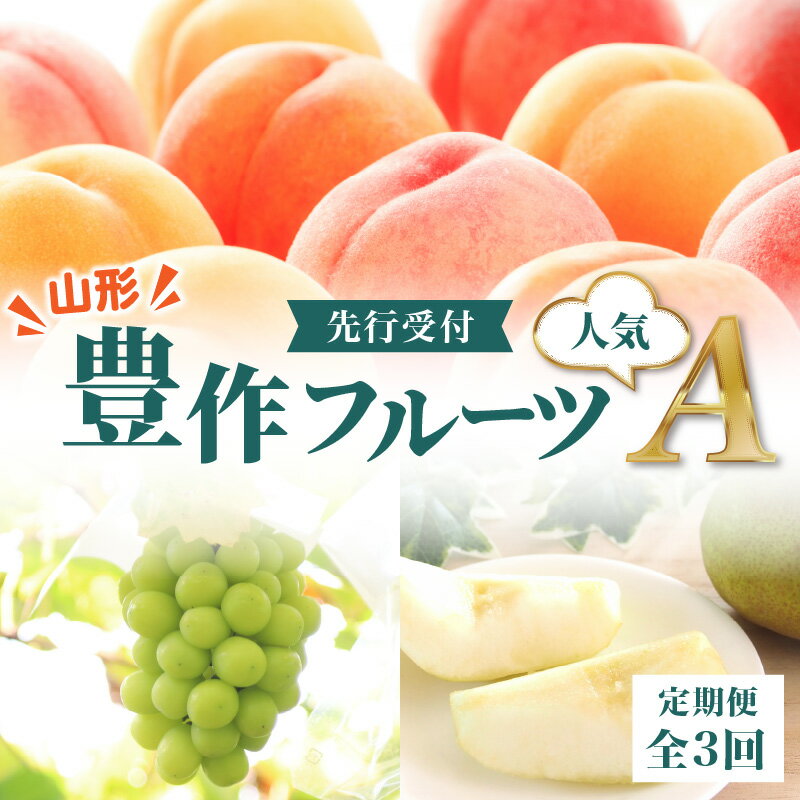 【ふるさと納税】 ≪先行受付≫ 山形豊作フルーツ人気A【定期便全3回】 白桃 シャインマスカット ラ・フランス フルーツ 果物 産地直送 定期便