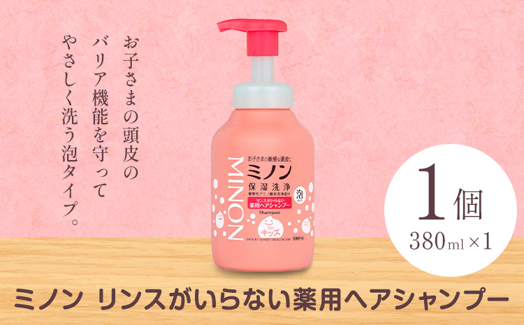 ミノンリンスがいらない薬用ヘアシャンプー 380ml 本体 1個 第一三共ヘルスケア《2週間程度で出荷(土日祝除く)》岡山県 浅口市 シャンプー 赤ちゃん 子ども 泡 送料無料