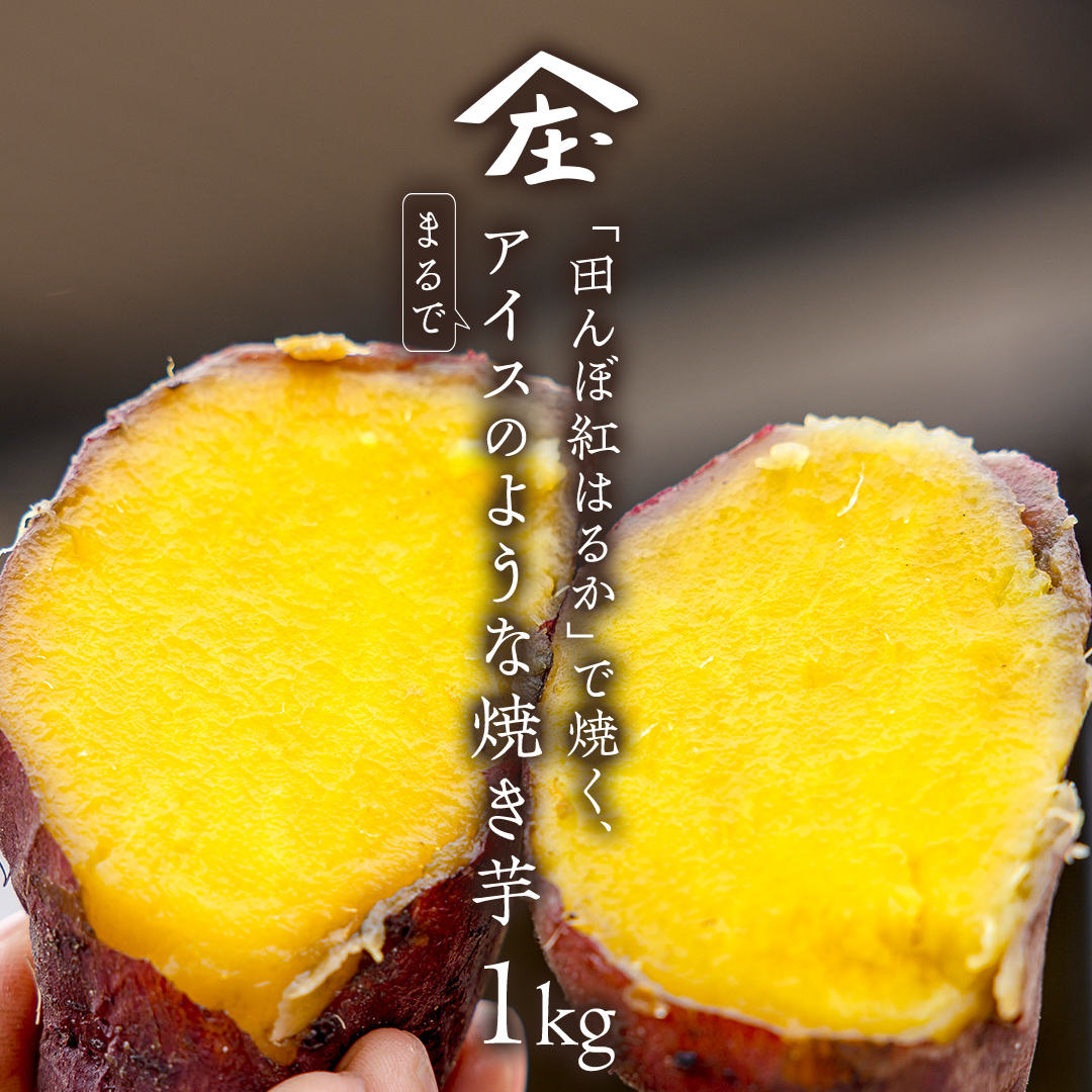 「田んぼ 紅はるか」で焼く、まるでアイスのような焼き芋 1kg(個包装) 冷凍 焼き芋 芋 さつまいも おやつ スイーツ 茨城 庄七農園 [BK28-NT]