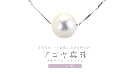 宇和島産 アコヤ真珠 (大粒9mm×1珠 美しいピンク系) スルーペンダント  普段使い ビジネスシーン ピンク パール 真珠 ペンダント 希少 結婚式 成人祝い 結婚祝い お祝い 入学式 卒業式 プレゼント ギフト 記念 贈り物 贈答用 アクセサリー ジュエリー ジュエリーマーノ 桜川市 [AH161sa]