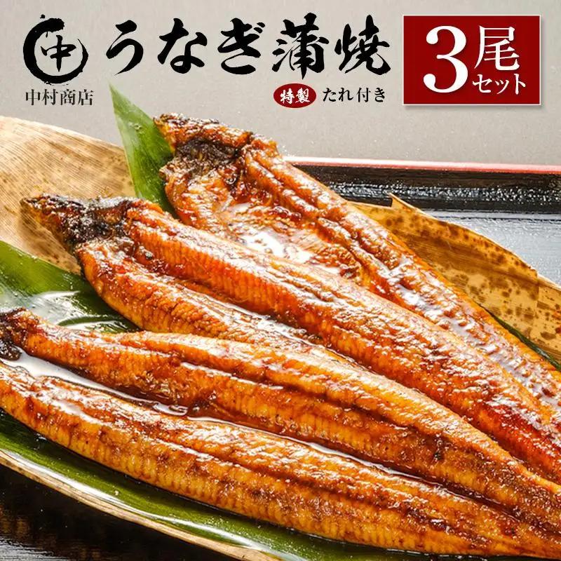 ◆中村商店 うなぎ蒲焼3尾セット 計543g以上