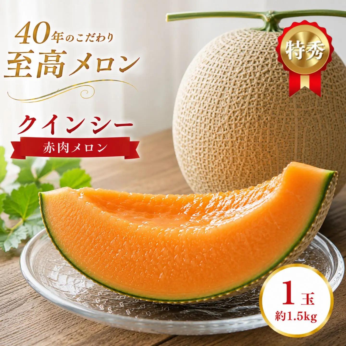 【2027年 先行予約】クインシー 1玉(約1.5kg) | 完熟 果物 メロン