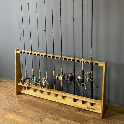ふるさと納税 横手市 WOOD WORKS ロッドスタンド20本掛け 本体カラー:ライトブラウン/フェルトカラー:グリーン |  | 02