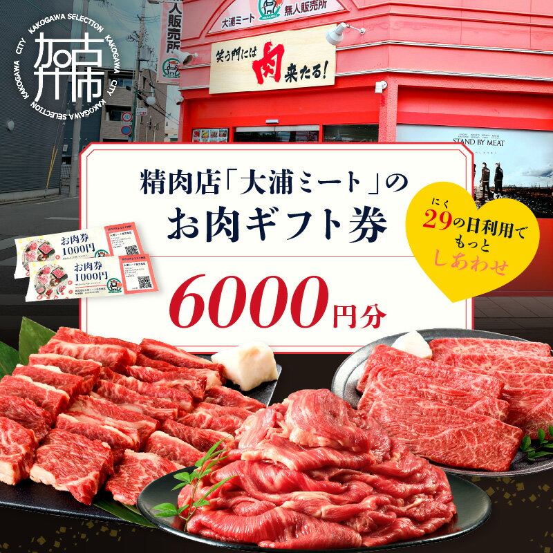【ふるさと納税】【レビューキャンペーン】【牛肉のまち加古川】精肉店「大浦ミート」のお肉ギフト券