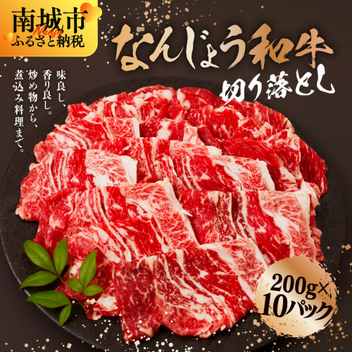 《使い勝手抜群!!》 和牛切り落とし 200g×10パック なんじょう和牛 合計400g   I  和牛 切り落とし なんじょう和牛 ブランド和牛 モモ ウデ バラ 牛肉 2000g 2kg 10パック   沖縄県 南城市 ふるさと納税 トレンドミート