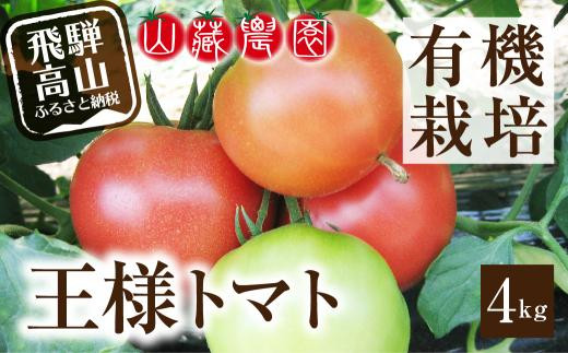 【2025年夏 先行予約】（8月上旬から順次発送予定）飛騨高山産 有機トマト「王様トマト」4kg | 大玉トマト とまと 麗月 れおん 野菜 樹熟 飛騨高山 山藏農園 JC012