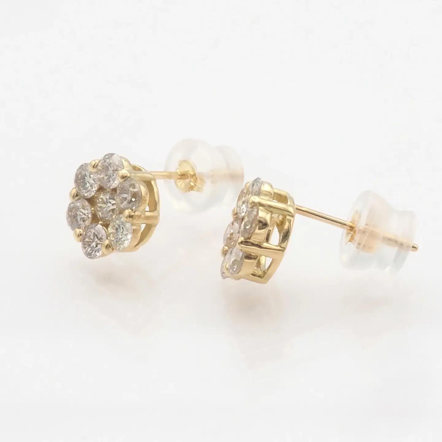 K18 1.00ct ダイヤモンド ピアス　 FP-000329 SWBT022-k18