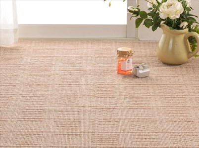 日本製 カーペット 長方形 6帖 約261×352cm ベージュ 1枚 600016960型 [3818]