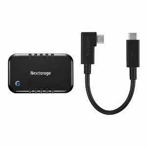 Nextorage L字コネクターのショートケーブル付き ポータブルSSD　Gシリーズ　4TB