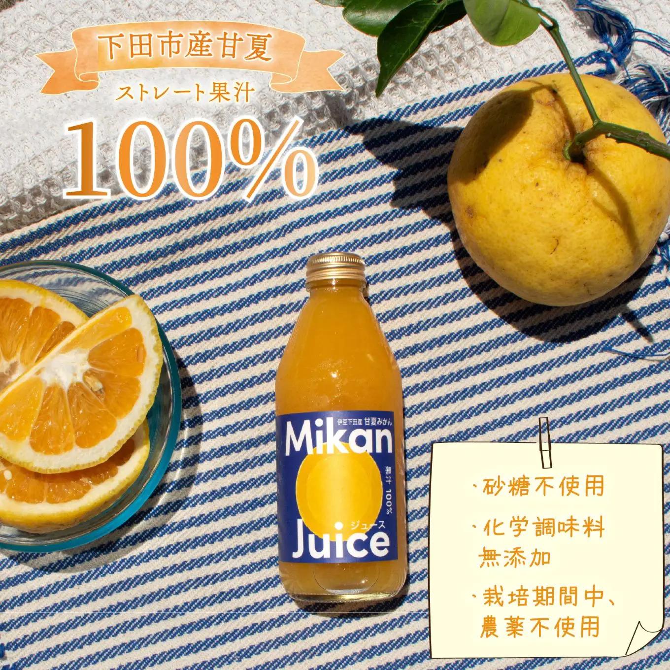 みかん ジュース 甘夏 250ml 6本 果汁100％ 甘夏みかん
