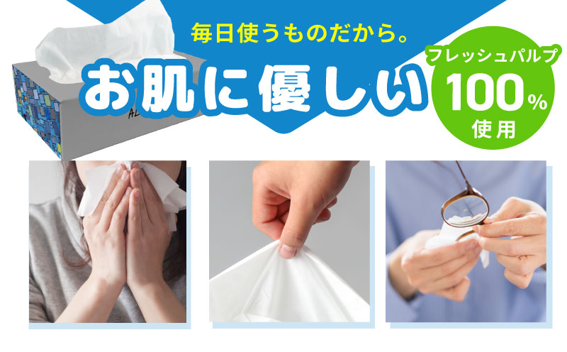 ボックスティッシュ 50箱×300枚(150組)【生活用品 まとめ買い 日用品 必需品 紙 常備品 備蓄 防災 オフィス ティッシュペーパー てぃっしゅ ティッシュ 大阪 泉佐野 大阪府 泉佐野市】