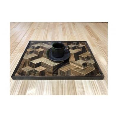 ふるさと納税 宍粟市 KOZAinoOBON【古材のお盆】ジオメトリックパターンAV5 |  | 02