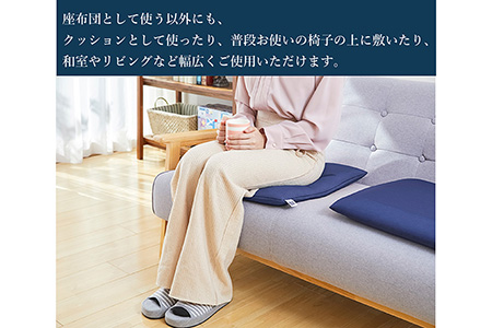 エアウィーヴ 座布団 ネイビー クッション