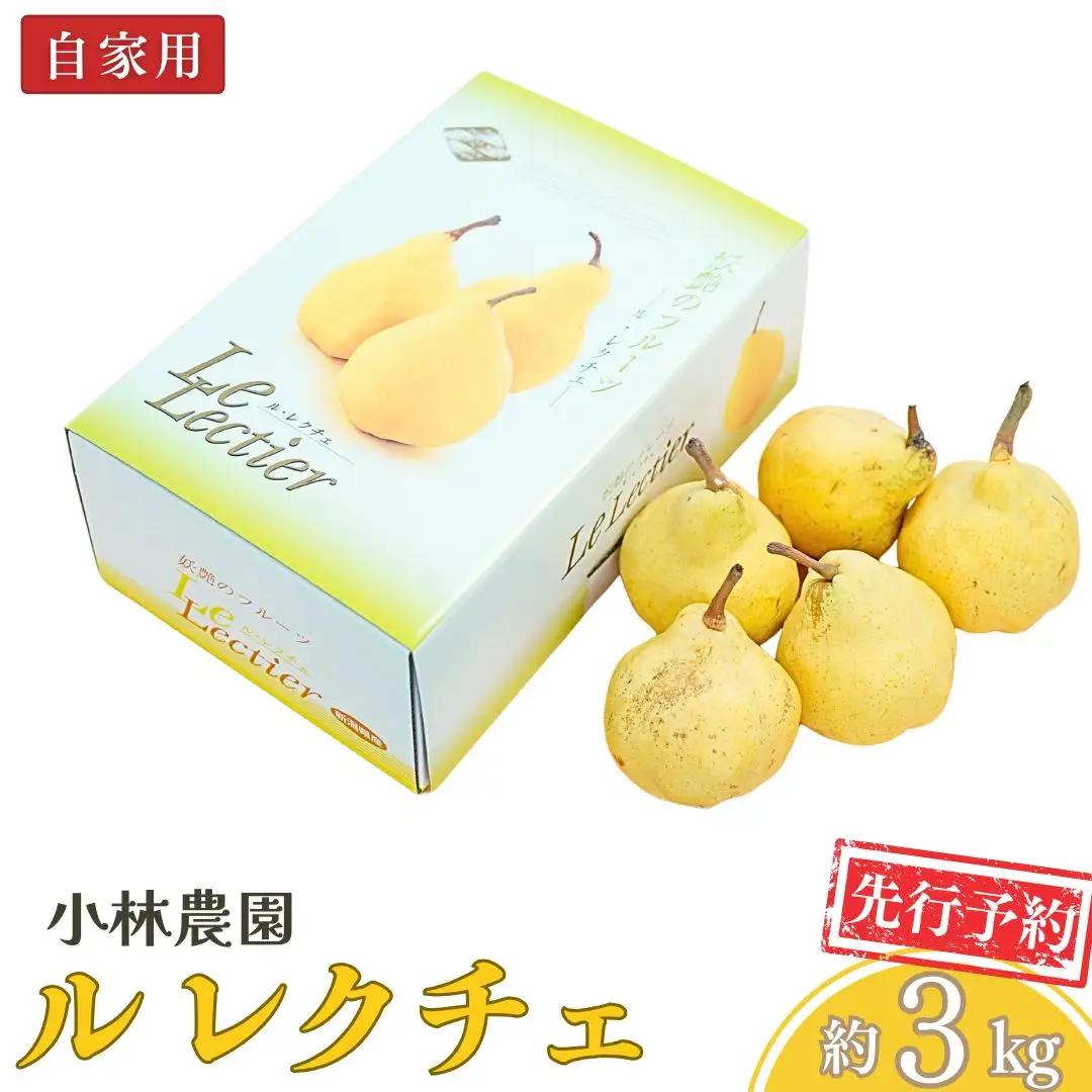 先行予約 洋梨 ル レクチェ 自家用 約3kg(7~14玉) ル・レクチェ 新潟県 三条市 小林農園