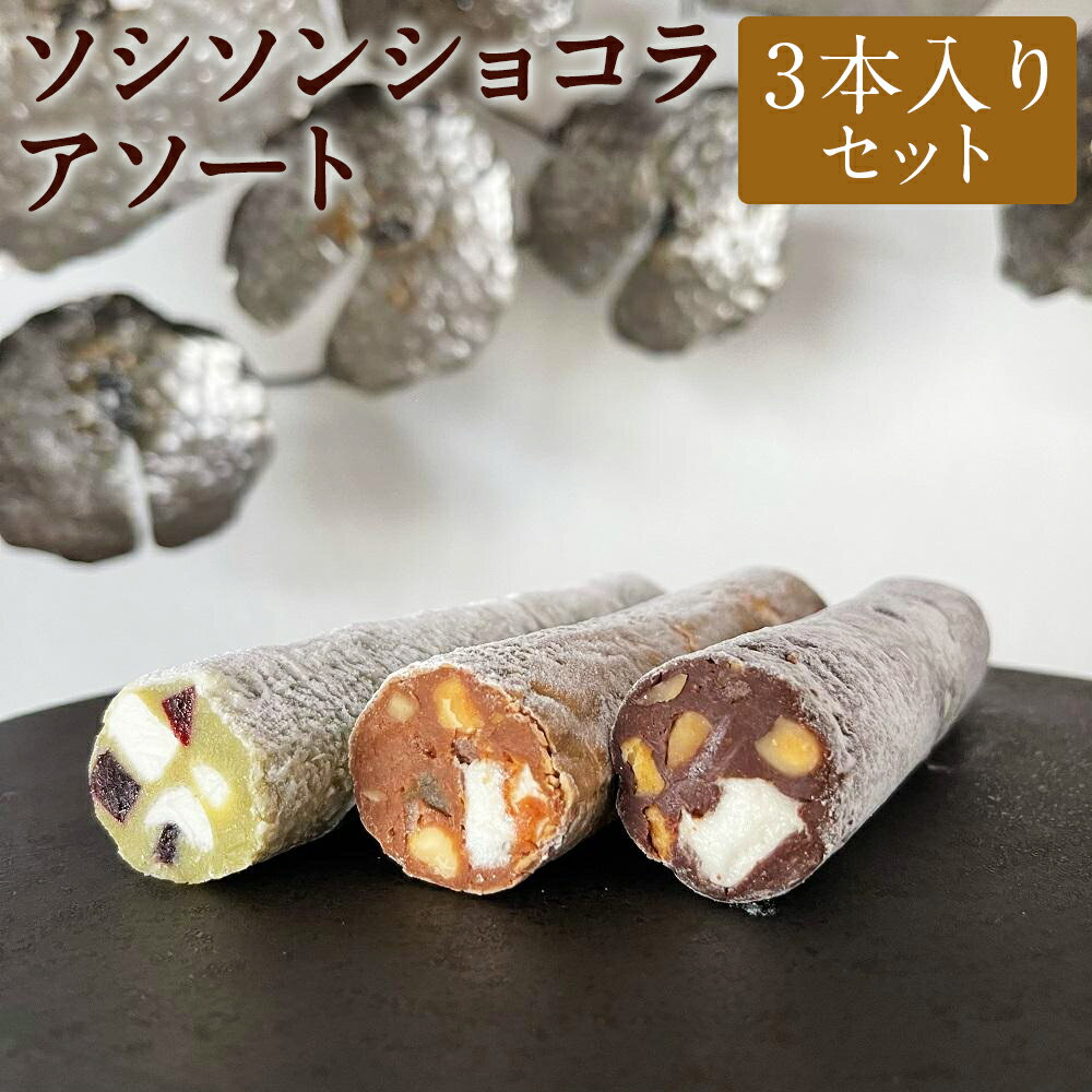 【ふるさと納税】【ASSEMBLAGES KAKIMOTO】ソシソンショコラアソート　3本入り［ 京都 スイーツ チョコレート おいしい 人気 おすすめ お取り寄せ お菓子 洋菓子 ］