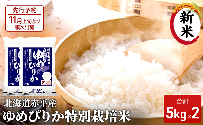 【先行予約2025年産米・11月上旬より順次出荷】北海道赤平産 ゆめぴりか 10kg (5kg×2袋)特別栽培米 米 北海道 お米 
