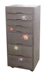 【箱長】キャスター付き七ッ引き出し