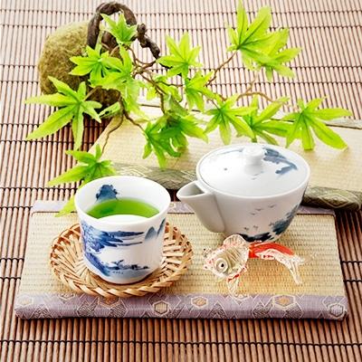 ふるさと納税 伊万里市 伊万里焼風鈴【木の葉】と伊萬里茶詰合せ |  | 01