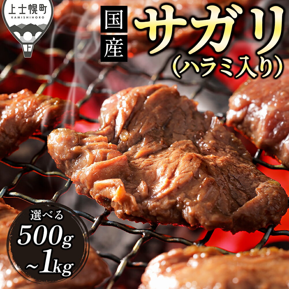 【ふるさと納税】国産 味付き サガリ ハラミ 焼肉 500g～1kg パック数が選べる 小分け 個包装 北海道 牛 肉 牛肉 キャンプ アウトドア バーベキュー BBQ 冷凍 ドリームヒル 冷凍 レビューキャンペーン対象品