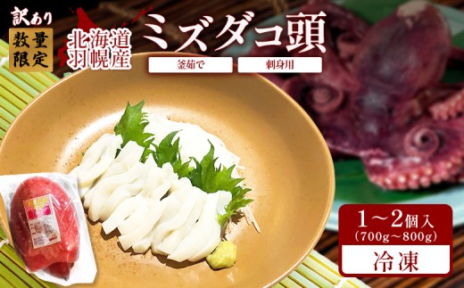 
                  【訳あり】北海道羽幌産 刺身用たこ頭 1～2個入（700g～800g）【冷凍】【06116】
                