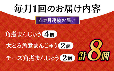 【6回定期便】角煮 まんじゅう 三種 食べくらべ セット 計48個（箱）岩崎本舗 大村市[ACAH064]