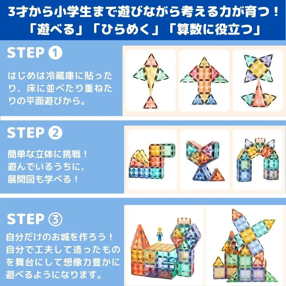 kebo 知育玩具 おもちゃ 磁石ブロック ビー玉転がし 138pcs | 積み木 ボールコースター 立体パズル お誕生日 クリスマス プレゼント マグネットブロック リニューアル新登場 観覧車 スロ