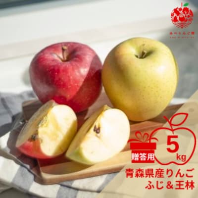 りんご ふじ＆王林 約5kg (14～20玉) 贈答用 【先行受付 12月より順次発送】【配送不可地域：離島】
