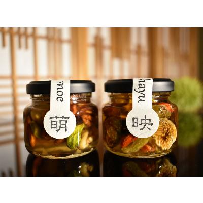 ふるさと納税 日高町 ナッツ・ドライフルーツの蜂蜜漬　峠プレミアム小瓶2種セット【萌(MOE)】【映(HAYU)】