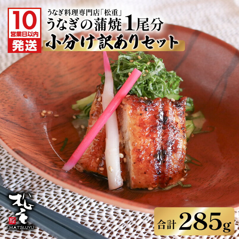 【ふるさと納税】【土用の丑の日特集】【10営業日以内に発送】 うなぎ 蒲焼 1尾分 小分け 訳あり セット 送料無料 土用 丑の日 うな重 うな丼 ひつまぶし 惣菜 魚 おかず タレ 国産 うなぎの松重 鹿児島市 土産 贈り物 プレゼント ギフト 贈答