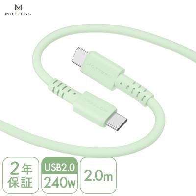 ふるさと納税 海老名市 シリコンケーブル240W CtoC 2mピスタチオ(MOT-SCB240CCG200-PS)