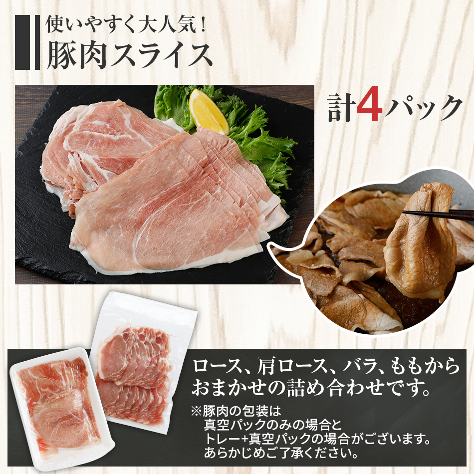 名水豚　豚肉スライス　（500ｇ×４袋）　AP09