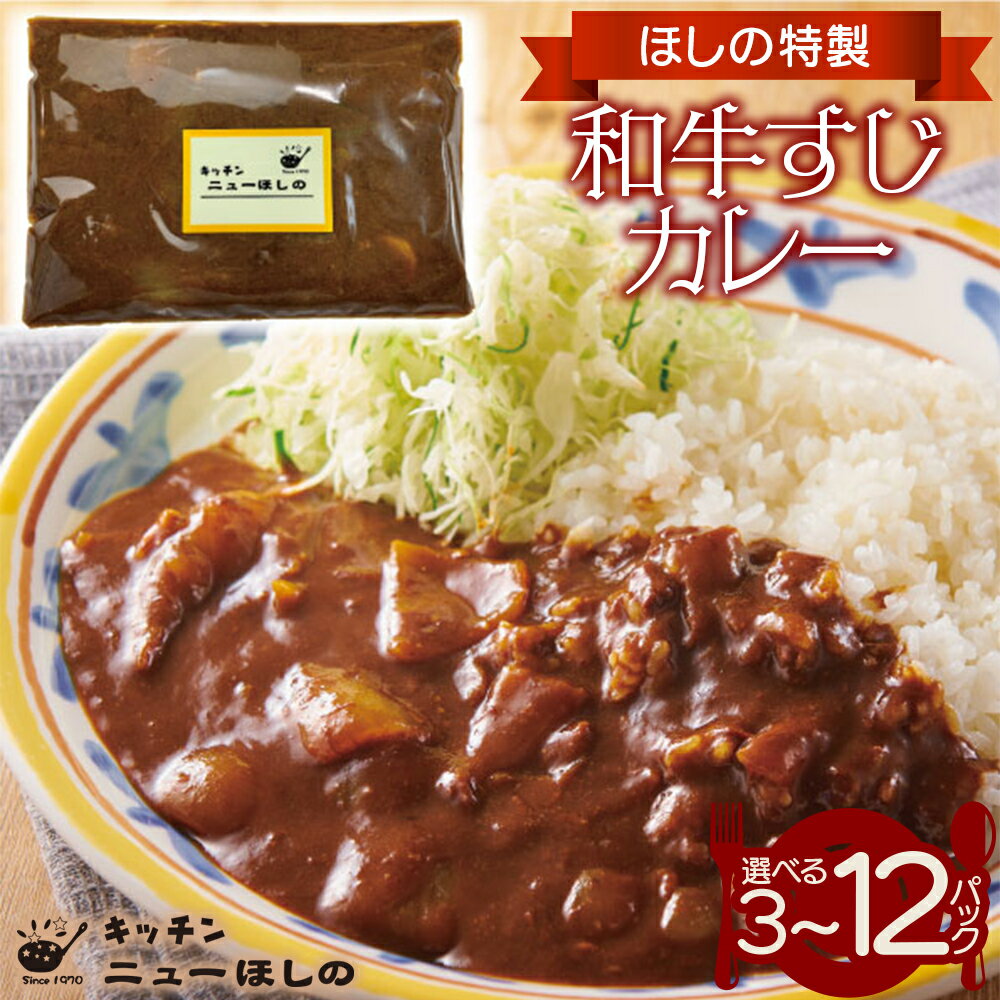 【ふるさと納税】キッチン ニューほしの ほしの特製和牛すじカレー(1人前)250g×3～12パック