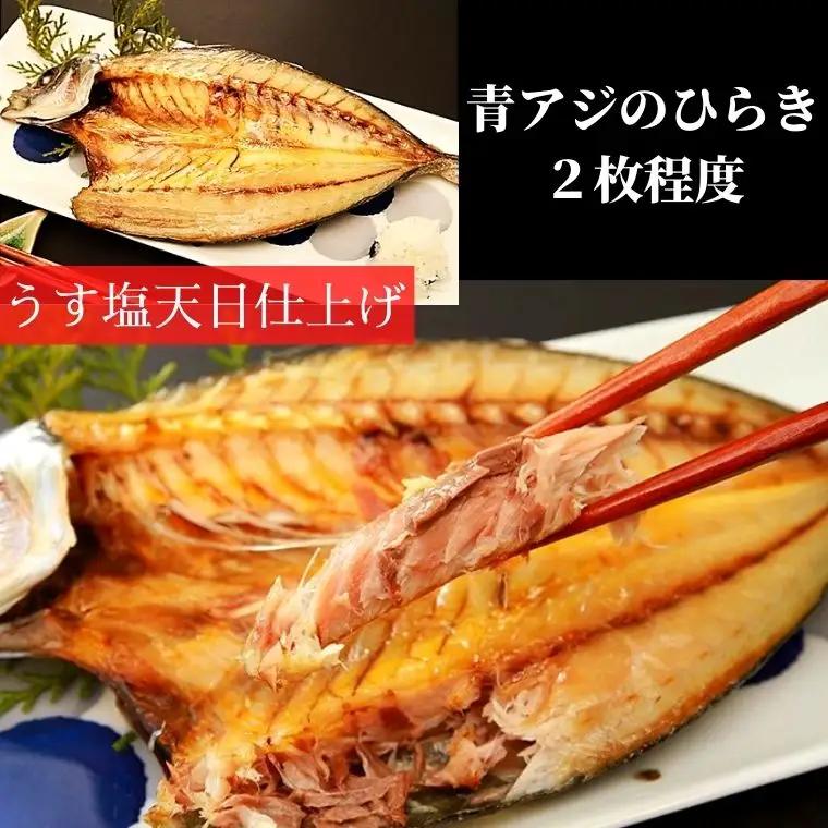田渕水産 青アジ しらす 干物 セット アジ・カマス うす塩 