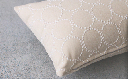 ミニクッション 長方形 タンバリン生地 エクリュ ミニクッション