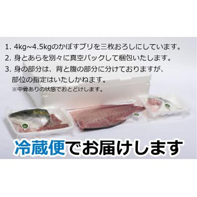 ふるさと納税 臼杵市 先行受付≪着日指定必須≫さっぱり美味い「うすき産(養殖)かぼすブリ」 (半身) |  | 01
