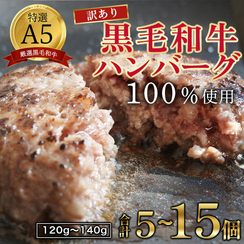 【ふるさと納税】 【訳あり】 黒毛和牛 A5 ハンバーグ 120g〜140g 5個 / 10個 / 15個 / 11個 A5ランク 国産 真空パック 個包装 冷凍 人気 おすすめ お取り寄せ おすすめ 人気 ギフト 贈り物 プレゼント 贈答 好評 京都 舞鶴 舞鶴市 ABCフーズ