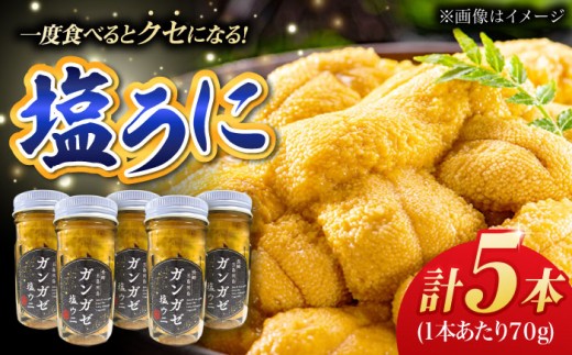 厄介うに ガンガゼ塩うに 70g×5本 五島市 / うた丸 [PGA002] ウニ 雲丹 ガンガゼうに ガンガゼウニ 海鮮 魚介 長崎 九州 五島 五島列島 セット