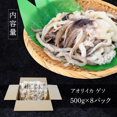 ふるさと納税 田野町 【四国一小さなまち】アオリイカのゲソ★4kg★(500g×8パック) |  | 03