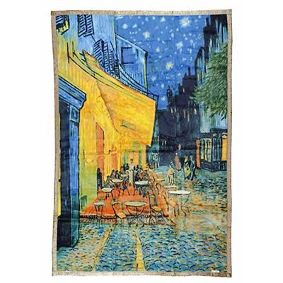 ふるさと納税 泉大津市 アートブランケット[1]　「夜のカフェテラス」　ビンセント・ファン・ゴッホ