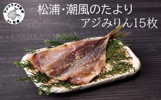 
            松浦・潮風のたより アジみりん15枚入り( 松浦市 アジ あじ 干物 アジみりん 詰め合わせ )【A8-036】
          