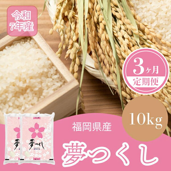 【ふるさと納税】【3ヶ月連続定期便】数量限定 令和7年産 夢つくし 精米 10kg〔5kg×2袋〕×3ヶ月 [M936-1] ごはん コメ ご飯 精米 白米 ブランド米