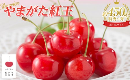 《限定品》 ☆やまがた紅王☆ 3L～4Lサイズ 35粒（約450g） 特秀～秀品 FSY-0614