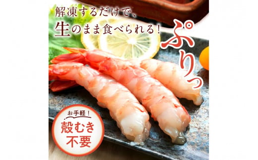 甘ーい！お手軽！日本海産 甘えび むき身 20尾×4パック 刺身用