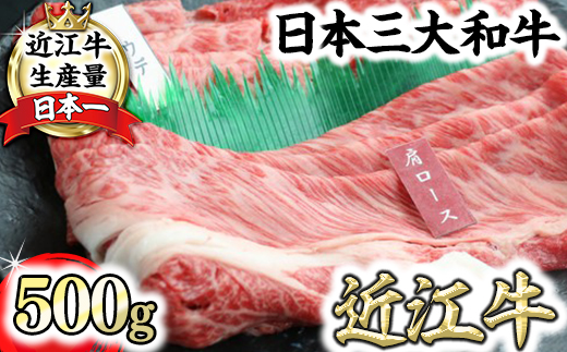 近江牛霜降り・赤身すき焼き用（肩ロース・ウデ）【500g（肩ロース250ｇ、ウデ250ｇ）】　【CO05U】<br><br>